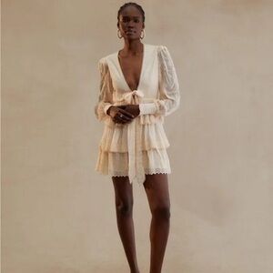 Hemant & Nandita Veda Quilted Nude Dress